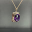 14K GOLD 10.06 CTW NATURAL AMETHYST & DIAMOND PENDANT( WITHOUT CHAIN )
