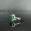 14K GOLD 2.33 CTW VIVID GREEN NATURAL EMERALD & DIAMOND RING