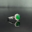 14K GOLD 2.33 CTW VIVID GREEN NATURAL EMERALD & DIAMOND RING