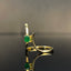 14K GOLD 0.45 CT VIVID GREEN NATURAL EMERALD RING