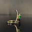 14K GOLD 0.45 CT VIVID GREEN NATURAL EMERALD RING