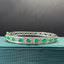 14K GOLD 4.03 CTW NATURAL EMERALD & DIAMOND BANGLE