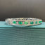 14K GOLD 4.03 CTW NATURAL EMERALD & DIAMOND BANGLE