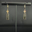 14K GOLD 4.18 CTW NATURAL TOURMALINE & DIAMOND EARRINGS