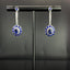 14K GOLD 2.68 CTW NATURAL SAPPHIRE & DIAMOND EARRINGS