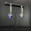 14K GOLD 2.68 CTW NATURAL SAPPHIRE & DIAMOND EARRINGS