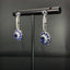 14K GOLD 2.68 CTW NATURAL SAPPHIRE & DIAMOND EARRINGS