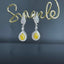 14K GOLD 0.62 CTW NATURAL YELLOW DIAMOND & DIAMOND EARRINGS