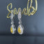 14K GOLD 0.62 CTW NATURAL YELLOW DIAMOND & DIAMOND EARRINGS