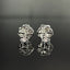 14K GOLD 0.32 CT NATURAL H DIAMOND & FLOWERS EARRINGS