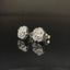 14K GOLD 0.32 CT NATURAL H DIAMOND & FLOWERS EARRINGS
