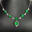 14K GOLD 13.4 CT NATURAL EMERALD & DIAMOND NECKLACE