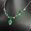 14K GOLD 13.4 CT NATURAL EMERALD & DIAMOND NECKLACE