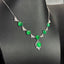 14K GOLD 13.4 CT NATURAL EMERALD & DIAMOND NECKLACE
