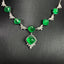 14K GOLD 13.4 CT NATURAL EMERALD & DIAMOND NECKLACE
