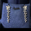 14K GOLD 0.42 CT NATURAL H DIAMOND & FLOWERS EARRINGS