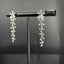 14K GOLD 0.42 CT NATURAL H DIAMOND & FLOWERS EARRINGS