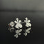 14K GOLD 0.42 CT NATURAL H DIAMOND & FLOWERS EARRINGS