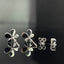 14K GOLD 0.42 CT NATURAL H DIAMOND & FLOWERS EARRINGS
