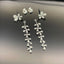 14K GOLD 0.42 CT NATURAL H DIAMOND & FLOWERS EARRINGS