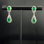 14K GOLD 2.03 CTW NATURAL EMERALD & DIAMOND EARRINGS
