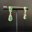 14K GOLD 2.03 CTW NATURAL EMERALD & DIAMOND EARRINGS