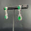 14K GOLD 2.03 CTW NATURAL EMERALD & DIAMOND EARRINGS