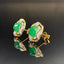 14K GOLD 2.9 CT NATURAL EMERALD & DIAMOND EARRINGS
