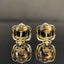 14K GOLD 2.9 CT NATURAL EMERALD & DIAMOND EARRINGS
