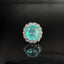 14K GOLD 10.5 CT NATURAL PARAIBA TOURMALINE & DIAMOND & SAPPHIRE RING