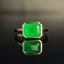 14K GOLD 1.8 CT VIVID GREEN NATURAL EMERALD RING
