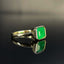 14K GOLD 1.8 CT VIVID GREEN NATURAL EMERALD RING
