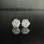 14K GOLD 0.24 CT NATURAL H DIAMOND & FLOWERS EARRINGS