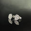 14K GOLD 0.24 CT NATURAL H DIAMOND & FLOWERS EARRINGS
