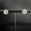 14K GOLD 0.24 CT NATURAL H DIAMOND & FLOWERS EARRINGS
