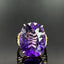 14K GOLD 18.64 CTW NATURAL AMETHYST & DIAMOND RING