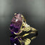14K GOLD 18.64 CTW NATURAL AMETHYST & DIAMOND RING