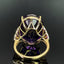 14K GOLD 18.64 CTW NATURAL AMETHYST & DIAMOND RING