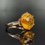 14K GOLD 17.25 CTW NATURAL CITRINE & DIAMOND RING