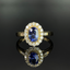 14K GOLD 1.59 CTW NATURAL SAPPHIRE & DIAMOND RING