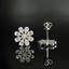 14K GOLD 0.44 CT NATURAL H DIAMOND EARRINGS