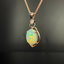 14K GOLD 2.86 CTW NATURAL OPAL & DIAMOND PENDANT( WITHOUT CHAIN )