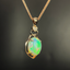 14K GOLD 2.86 CTW NATURAL OPAL & DIAMOND PENDANT( WITHOUT CHAIN )