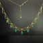 14K GOLD 8.05 CT NATURAL EMERALD NECKLACE