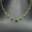 14K GOLD 8.05 CT NATURAL EMERALD NECKLACE