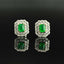 14K GOLD 0.72 CTW VIVID GREEN NATURAL EMERALD & DIAMOND EARRINGS
