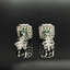 14K GOLD 0.72 CTW VIVID GREEN NATURAL EMERALD & DIAMOND EARRINGS