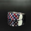 14K GOLD 2.13 CTW NATURAL RUBY & SAPPHIRE & DIAMOND RING