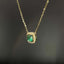14K GOLD 0.89 CTW NATURAL EMERALD & DIAMOND NECKLACE