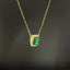 14K GOLD 0.89 CTW NATURAL EMERALD & DIAMOND NECKLACE
